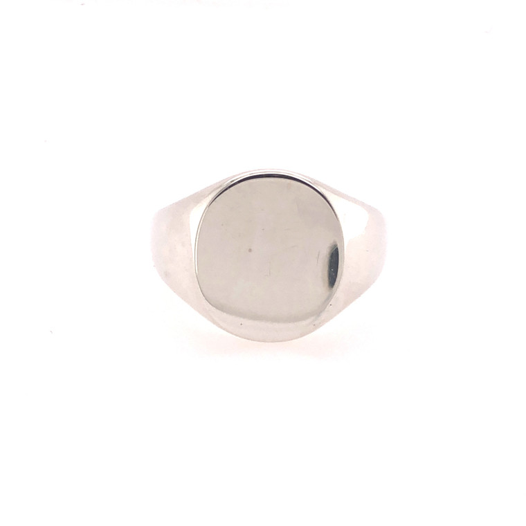 Mens Round Signet Ring