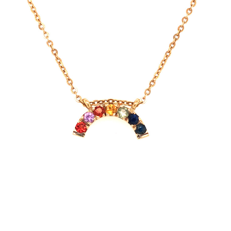 Sapphire Rainbow Necklace