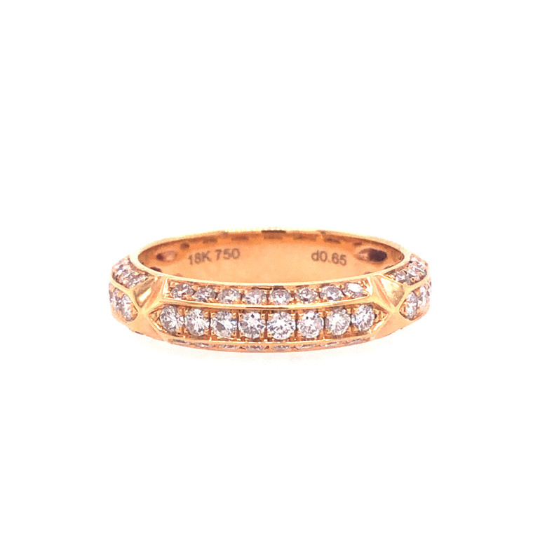 Modern Stack Diamond Ring - Rose Gold