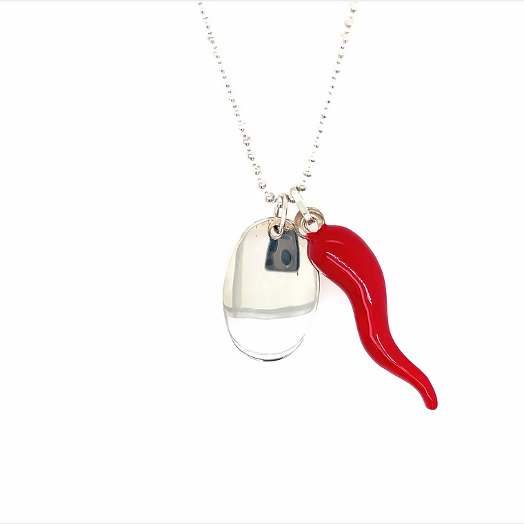 Large Red Horn Pendant