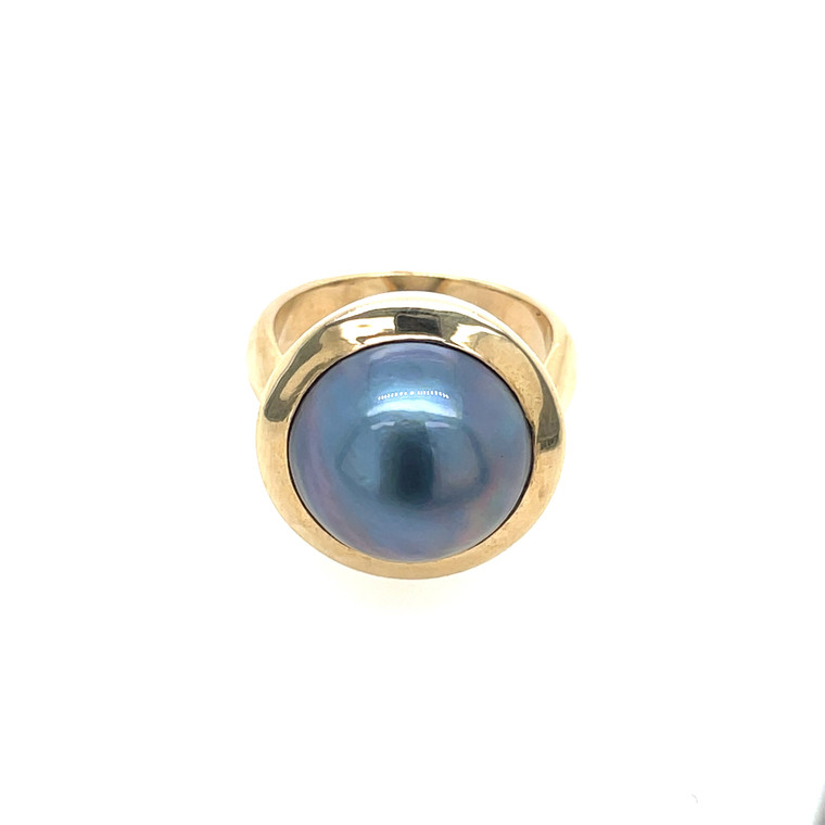 Sheridan Black Mabé Pearl Ring