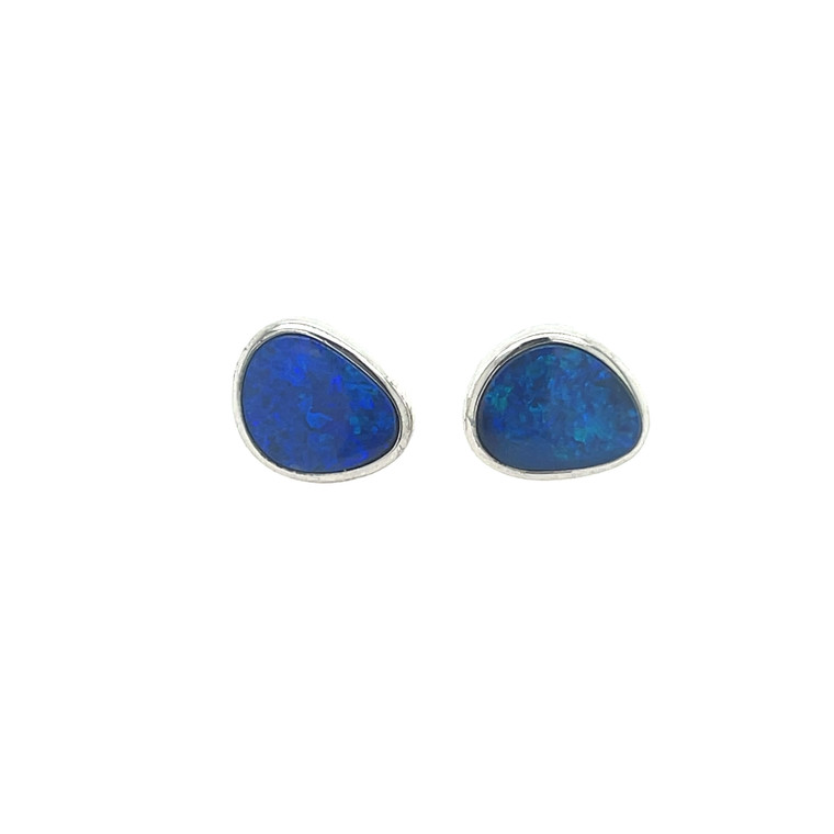 Doublet Opal Stud Earrings