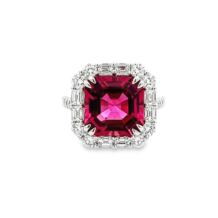 Zen Rubellite & Diamond Ring