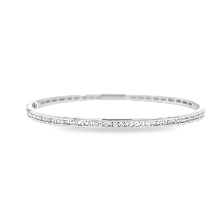 Classic Diamond Bangle - White Gold