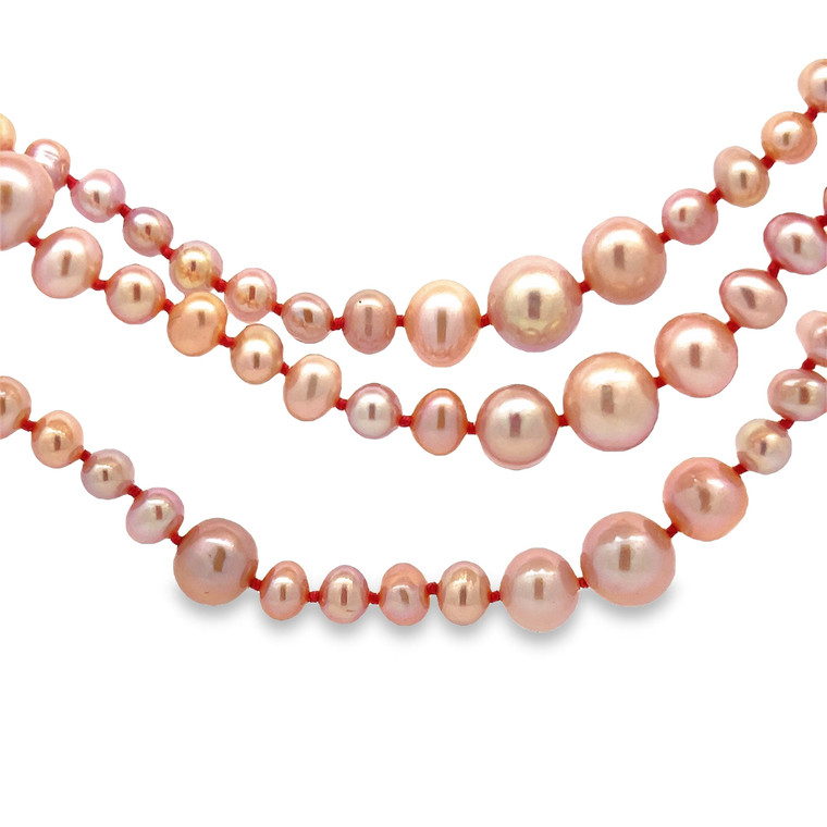 XL Bubble Pearl Necklace - Pink