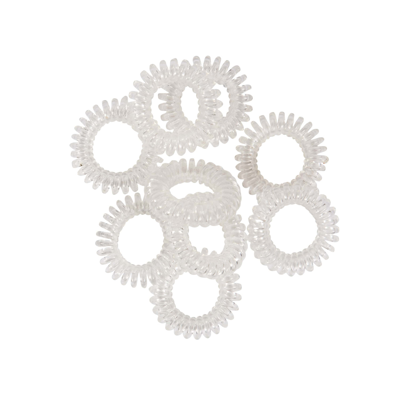 Clear Coiled Hair Ties Naples Soap Company
