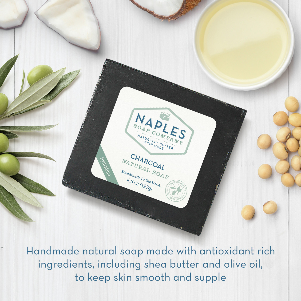 Charcoal Natural Soap Handmade Naples Soap Company