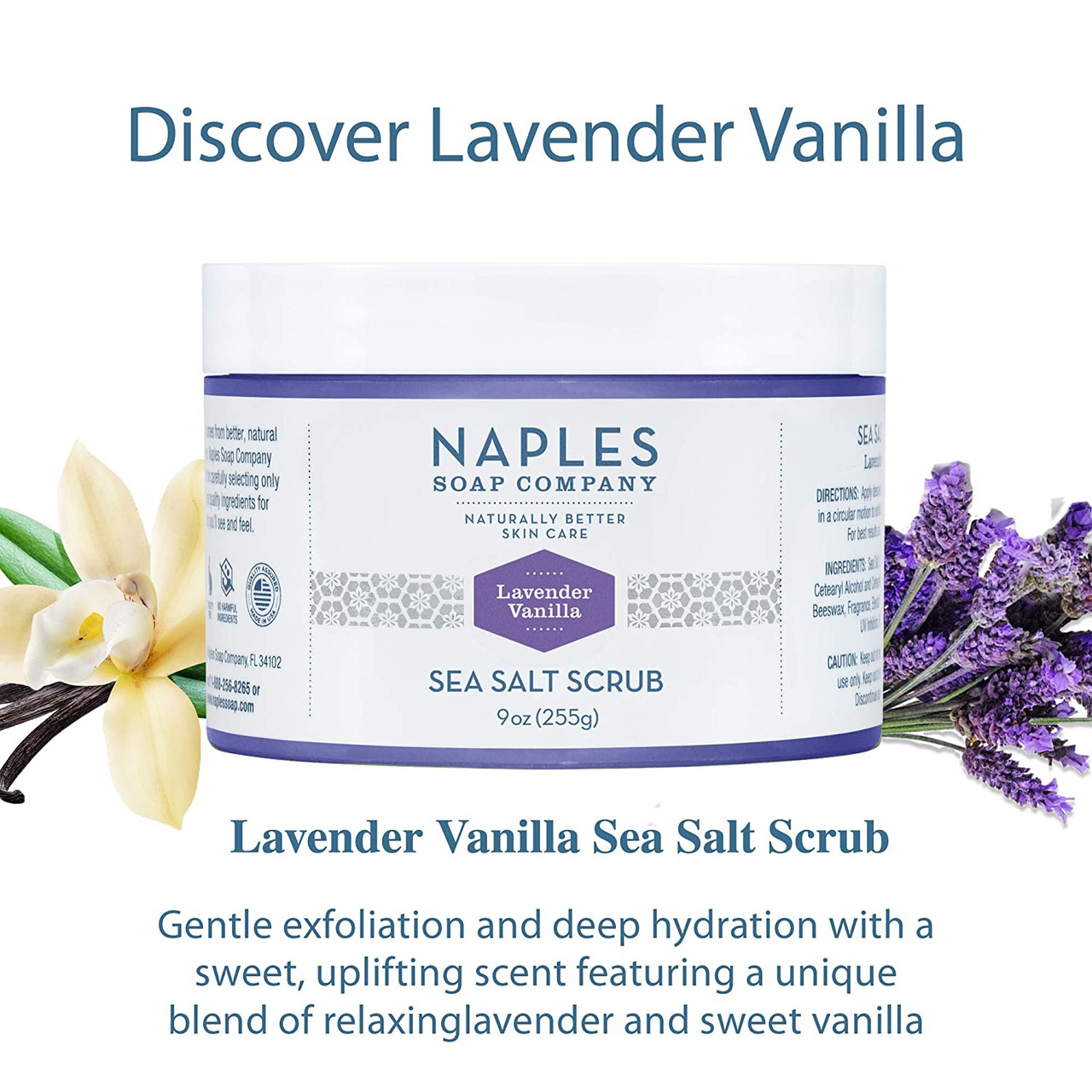 Lavender Vanilla Sea Salt Scrub Naples Soap
