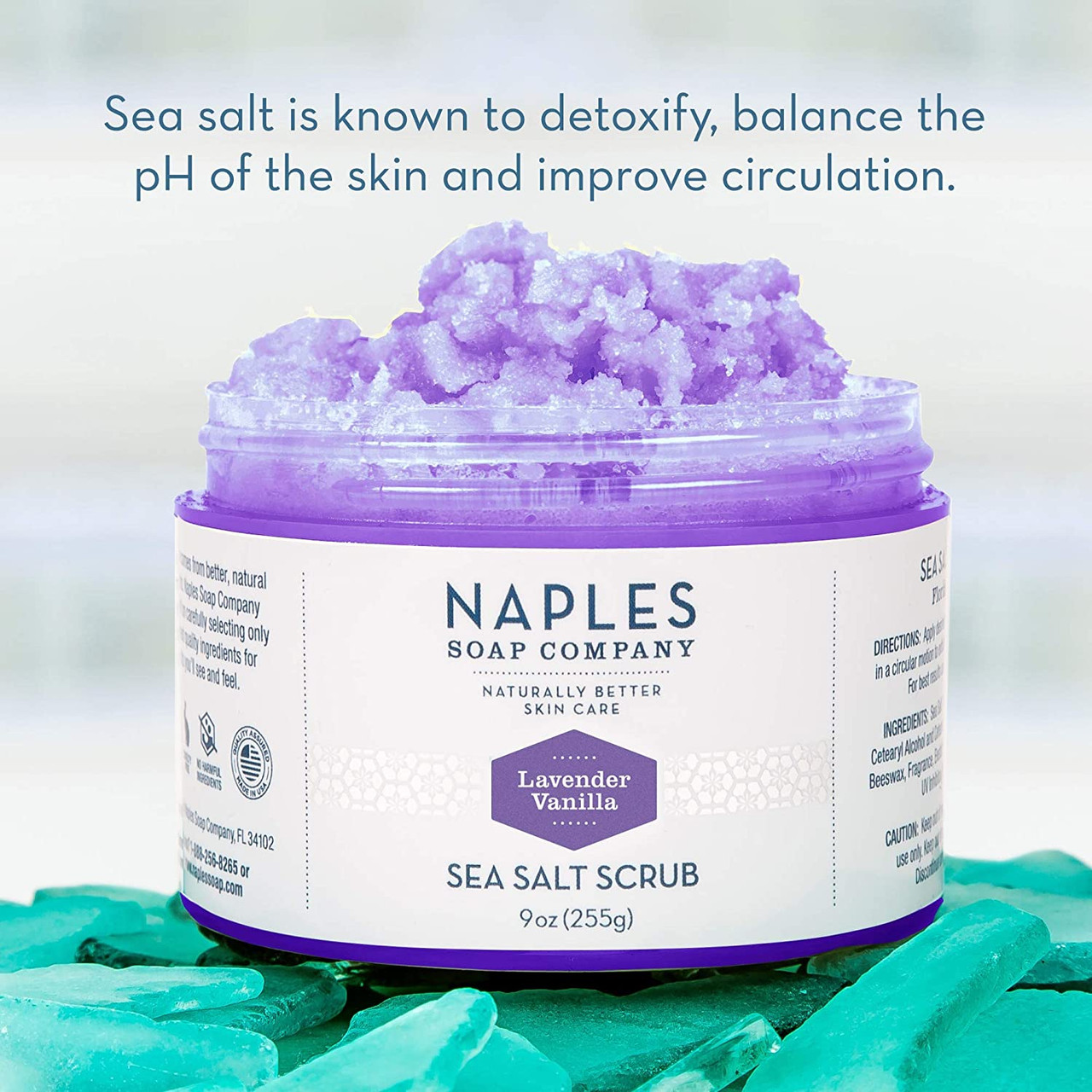 Lavender Vanilla Sea Salt Scrub Naples Soap