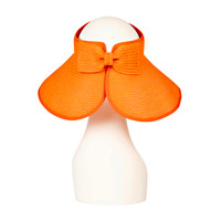 Orange Foldable Travel Visor Back