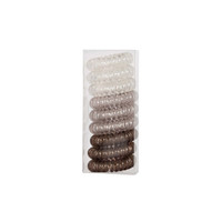 Taupe Coiled Hair Ties Boxed