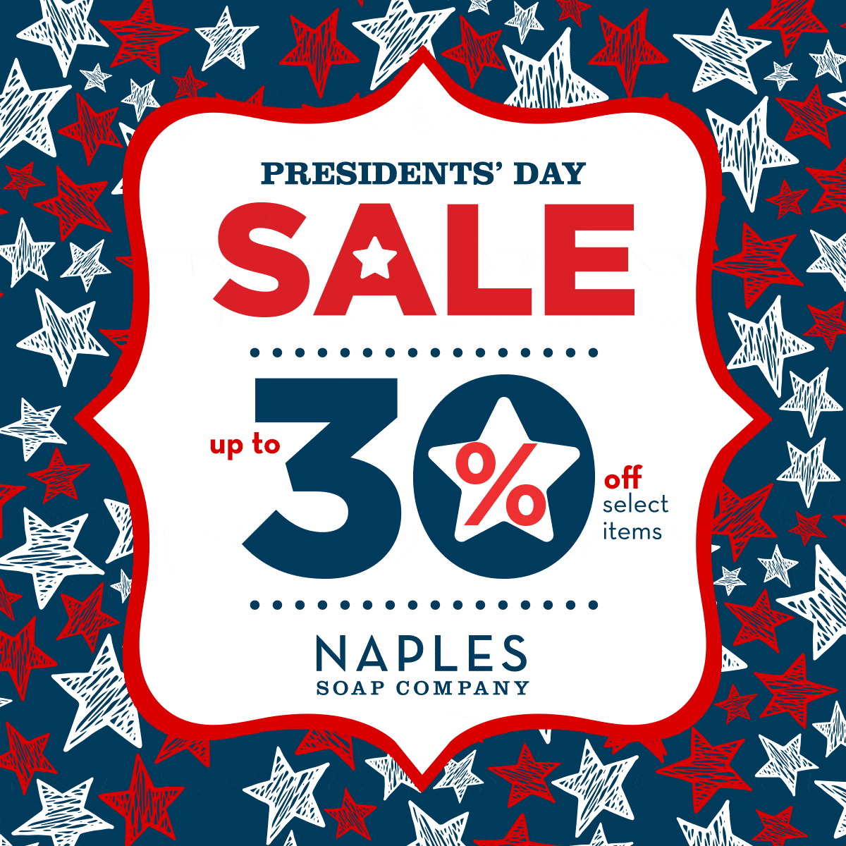 Presidents Day Sale Naples Soap Company