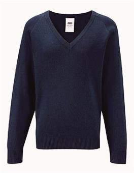 Cross Arthurlie Primary Cotton Mix Knitted V - Neck Jumper