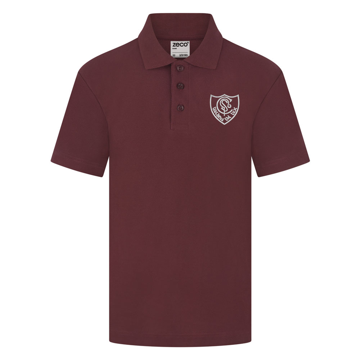 St Cadocs Burgundy Poloshirt