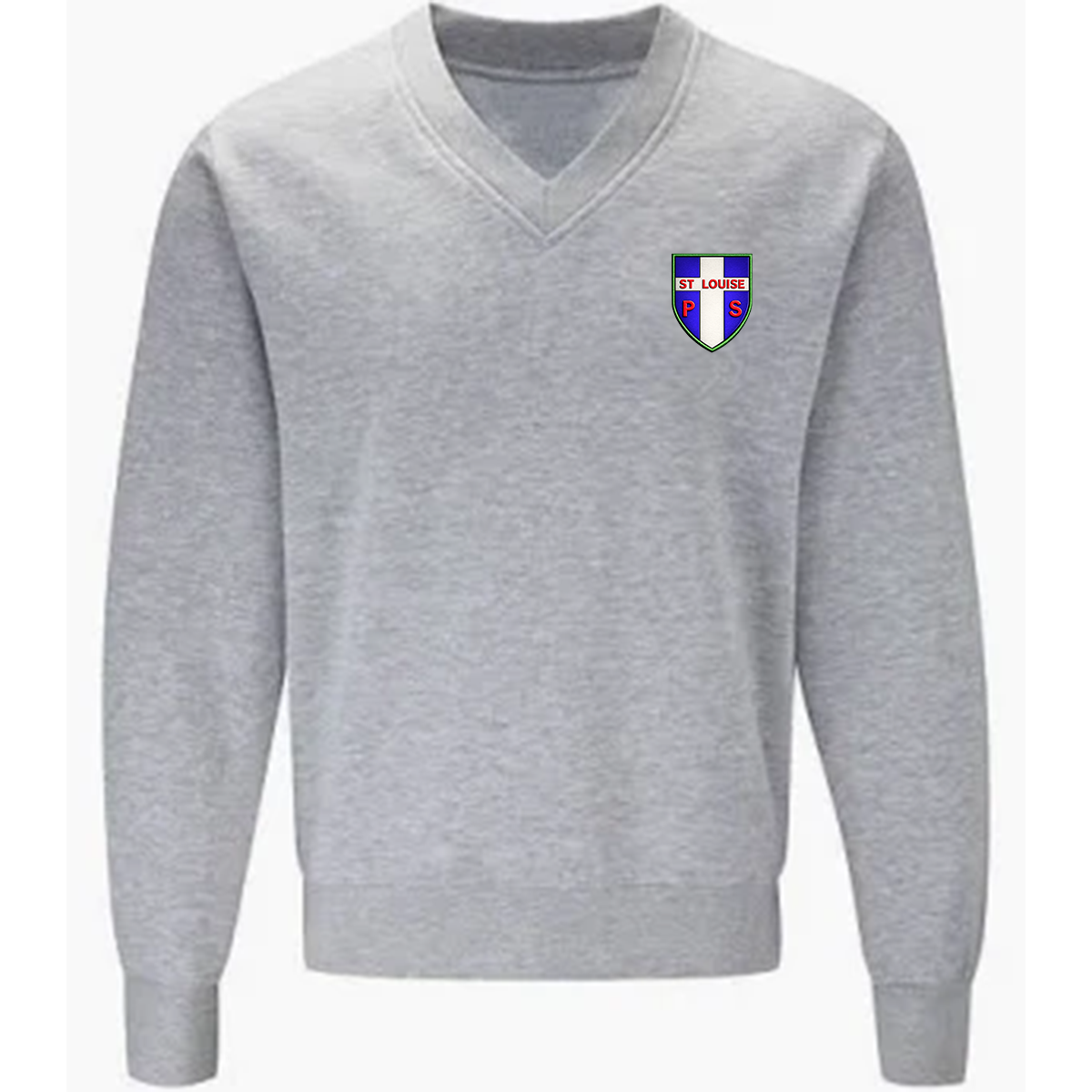 St Louise Grey V Neck Sweatshirt