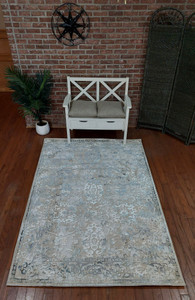 Full view of the rug laid out showing design details. Full view of the rug laid out showing design details.