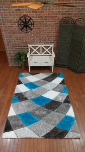 Full view of the rug laid out showing design details. Full view of the rug laid out showing design details.