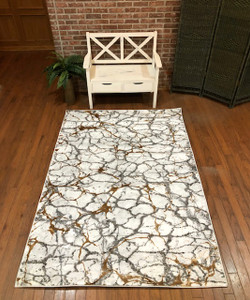 Full view of the rug laid out showing design details. Full view of the rug laid out showing design details.