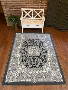 Geometric Floral - Dark Grey Geometric Floral - Dark Grey