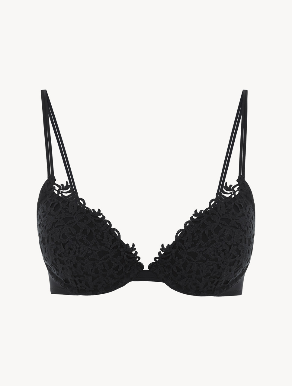 Underwired push-up multiway bra in black