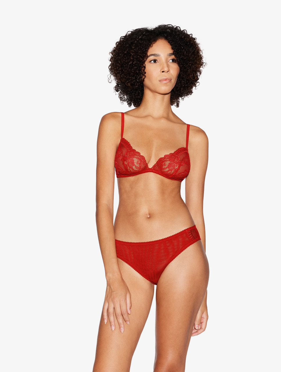 Susa 9850-28 Care Red Lace Non-Padded Non-Wired Mastectomy Full Cup Bra