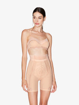 Shorts in sand stretch tulle_1
