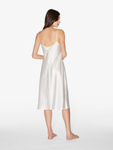 Silk midi nightdress in white_2