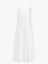 Silk midi nightdress in white_0