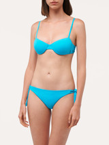 Balconette Bikini Top in turquoise with logo_1