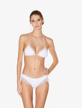 Triangle bikini top in White with with Soutache_1