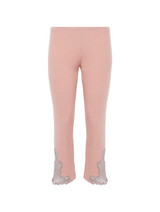 Cashmere Blend Ribbed Trousers in Blush Clay with Frastaglio_4