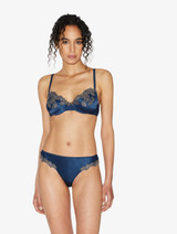 Silk Underwired Bra in blue with frastaglio_1