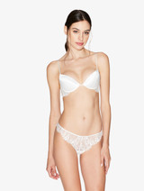 Off-white padded push-up bra with Leavers lace trim_1