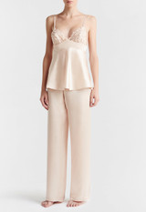 Rose Beige silk camisole with macramé frastaglio_3