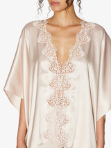 Rose Beige short silk robe_4