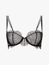 Balconette Bra with lace in Onyx_0