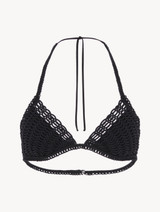 Bikini Top in Black with Soutache_0