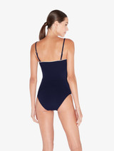 Monogram Underwired Swimsuit in Navy_2