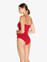 Monogram Underwired Swimsuit in red_2