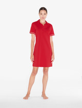 Monogram Polo Dress in red_1