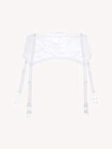 Off-white lace suspender belt