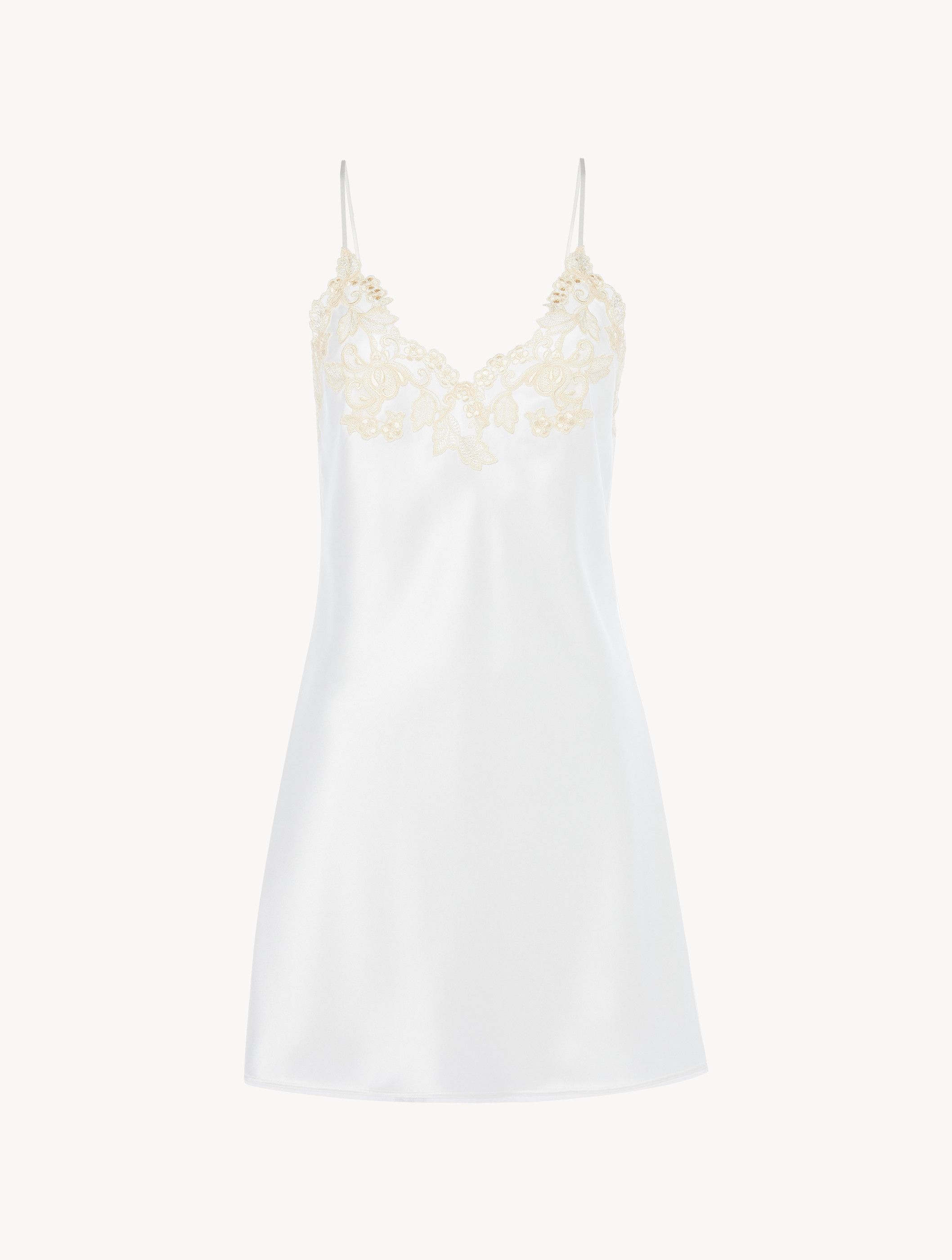 1210442 Off-White Tassel Slip Dress