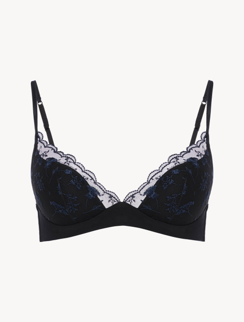 Bralette in Onyx with embroidered tulle_6