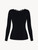 Black cotton long-sleeved top_0