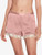 Silk Shorts with Leavers lace in Pink_1