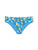 Blue Printed Bikini Brief with draped waist_0