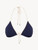 Monogram Triangle Bikini Top in Navy_0