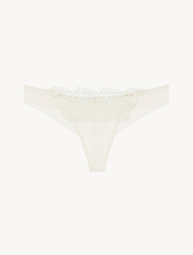 Off-white thong with macramé - La Perla - Global