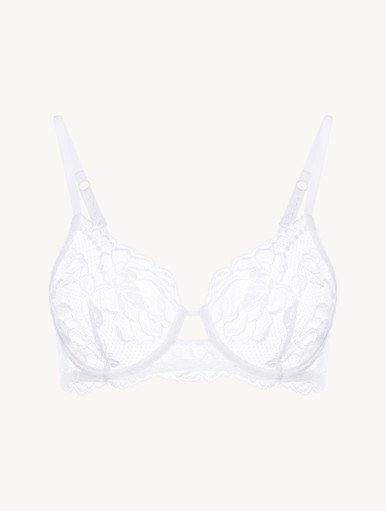 White lace underwired bra - La Perla - Global