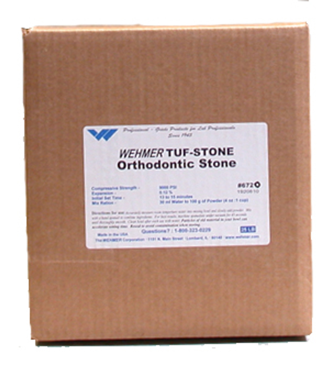 Tuf-Ston White Orthodontic Stone - 25 lbs